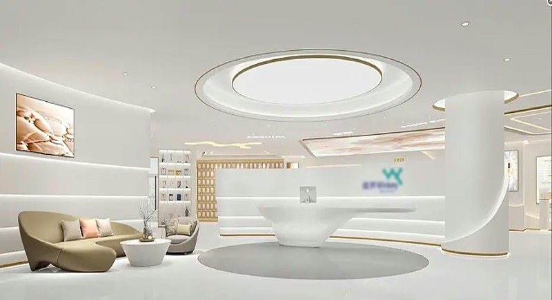 辦公室前廳設(shè)計效果圖-文豐裝飾