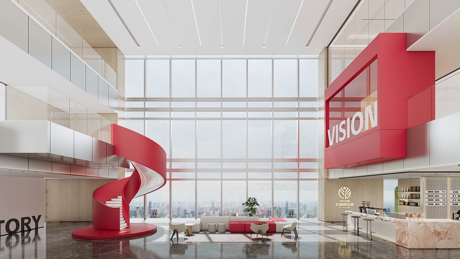 工業(yè)園大堂設(shè)計-文豐裝飾