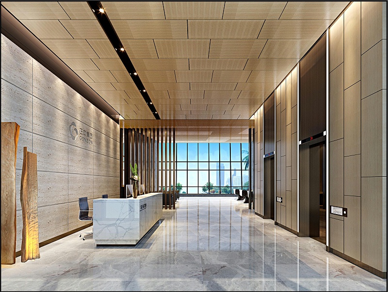 深圳辦公室裝修-前廳設(shè)計-文豐裝飾